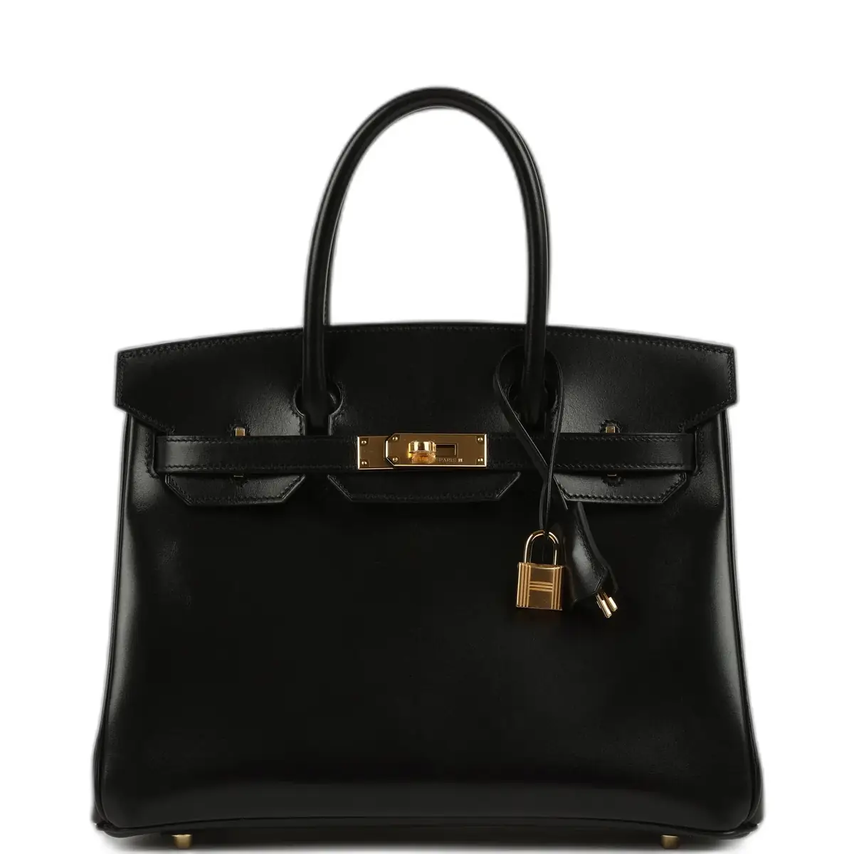 hermes Hermes Birkin 30 Black Box Gold Hardware