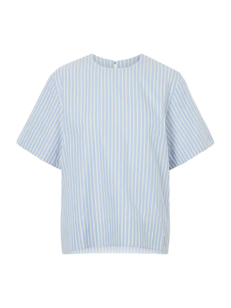 Rabanne Striped Cotton-poplin T-shirt