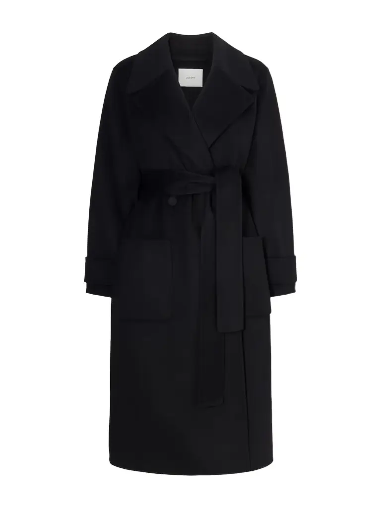 Joseph Arlina Belted Wool And Cashmere-blend Coat