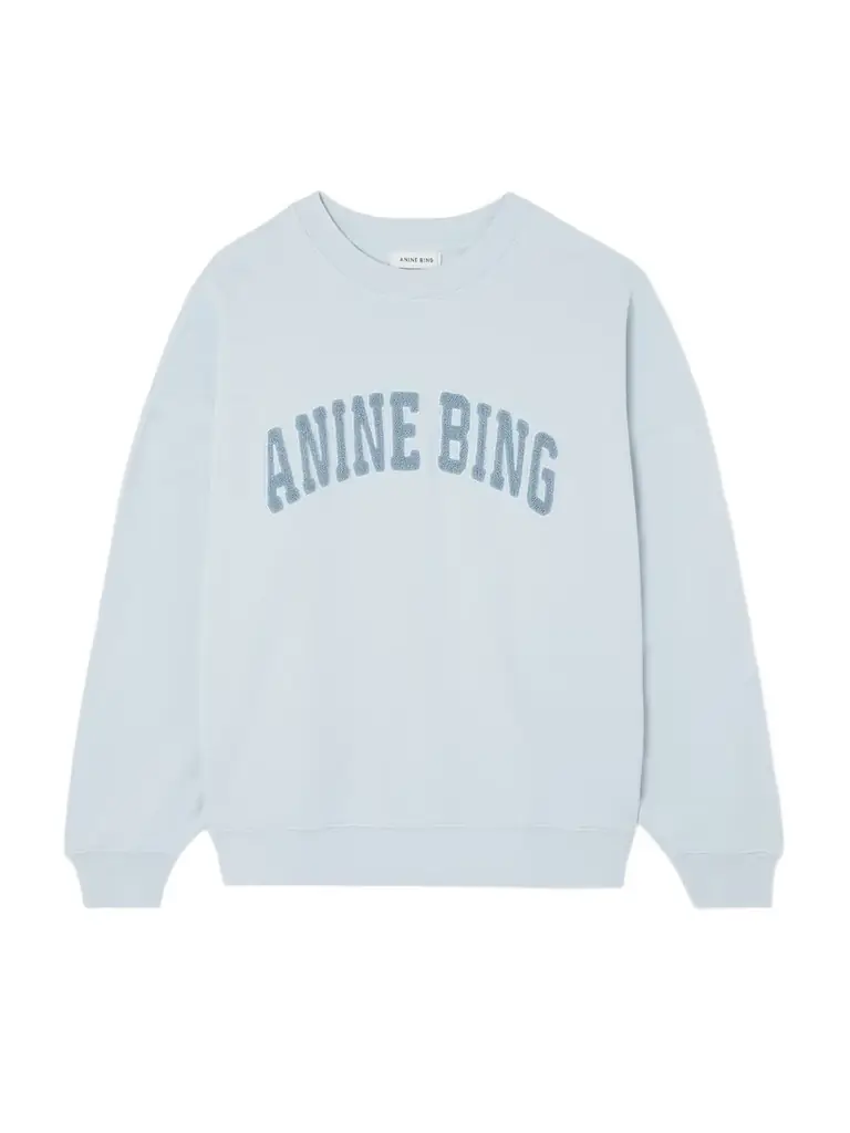 Anine Bing Miles Oversized Appliquéd Cotton-jersey Sweatshirt