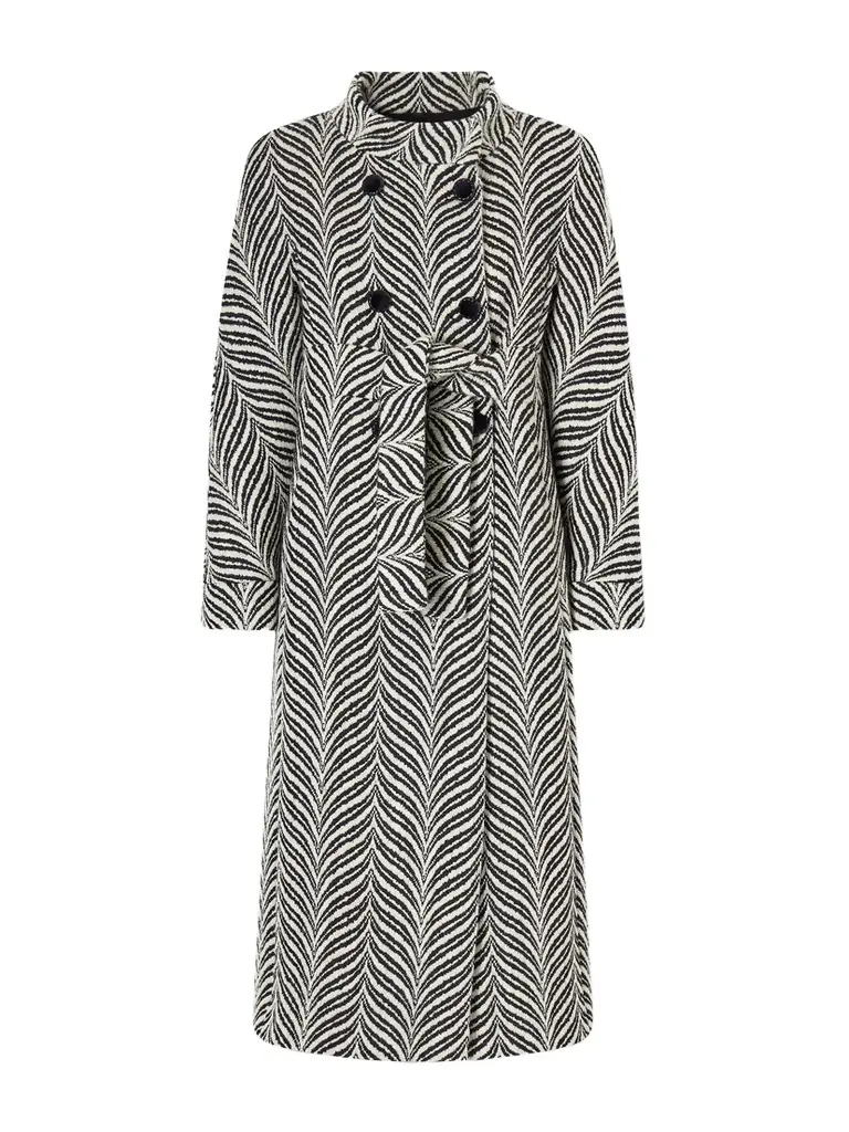 Valentino Garavani Double-breasted Belted Wool-blend Jacquard Coat