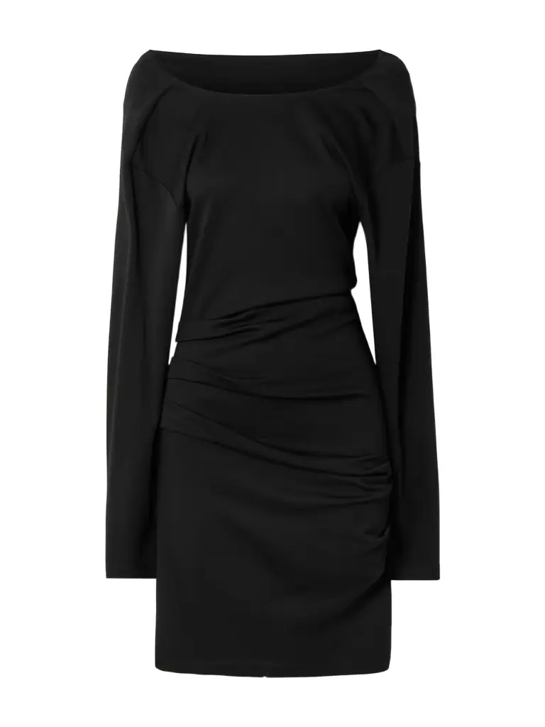 Max Mara Umido Gathered Wool Mini Dress
