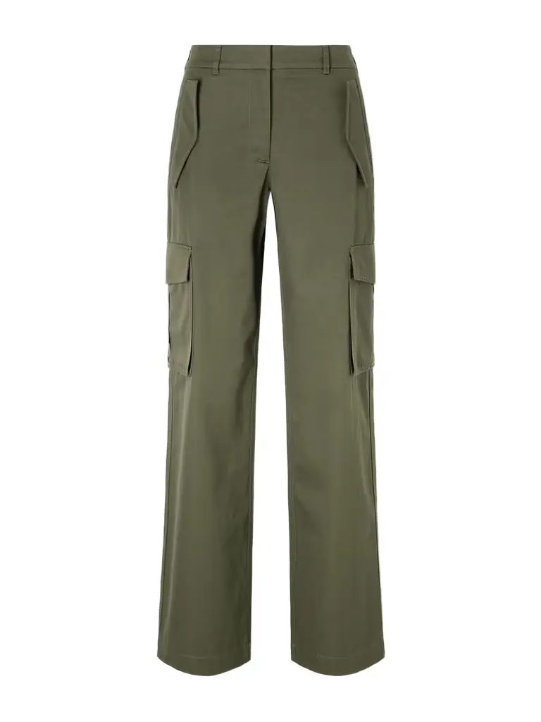 Burberry Freja Cotton-twill Straight-leg Pants