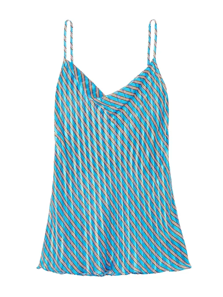 Dries Van Noten Draped Striped Devoré-satin Camisole