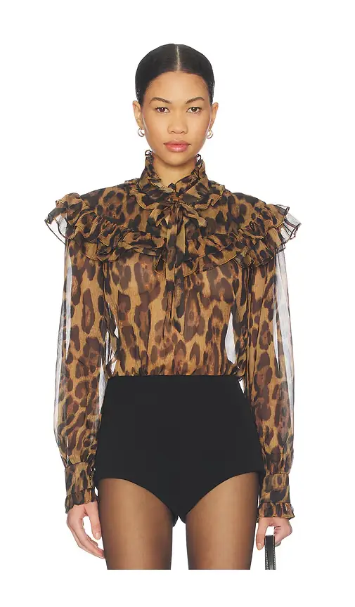 Bardot Fiorella Leopard Blouse