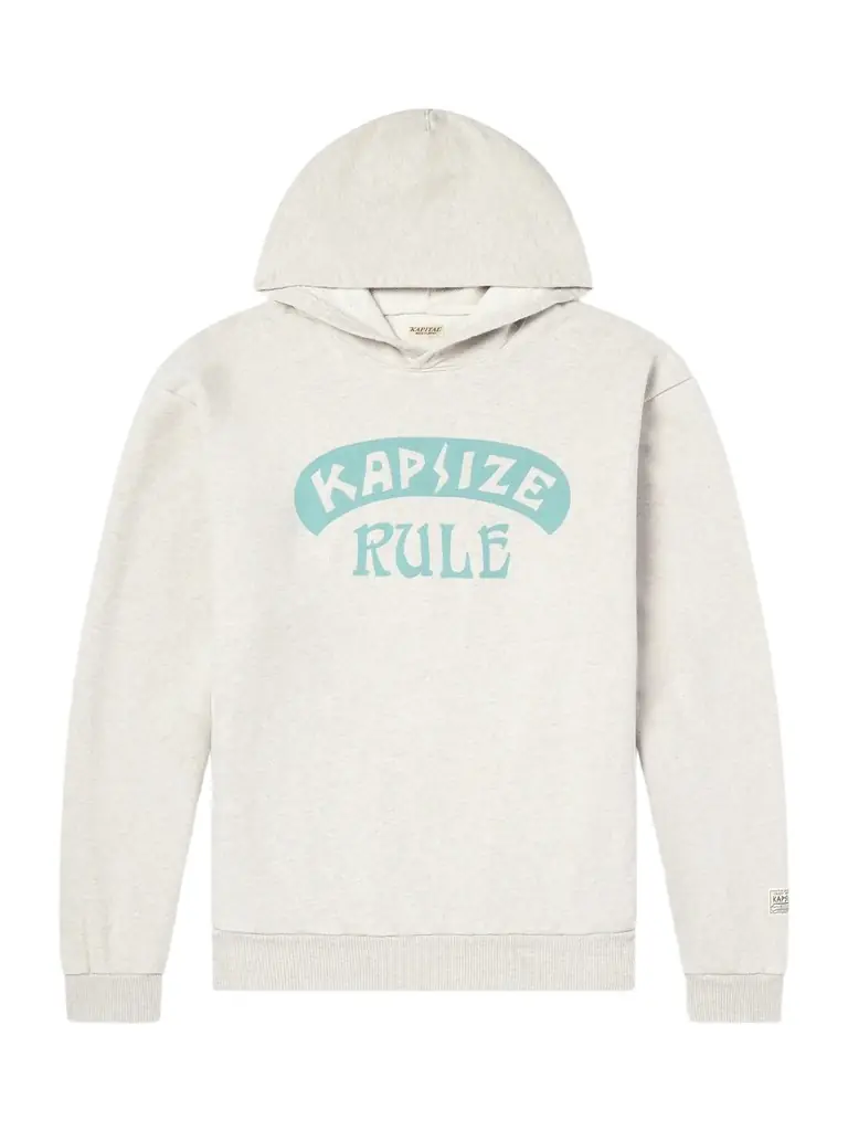 KAPITAL Printed Wool-Blend Jersey Hoodie - Men