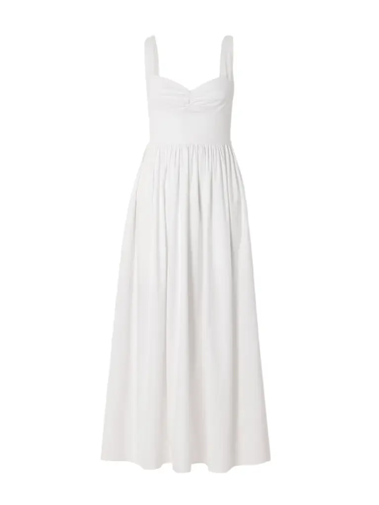 Matteau Gathered Organic Cotton-poplin Midi Dress