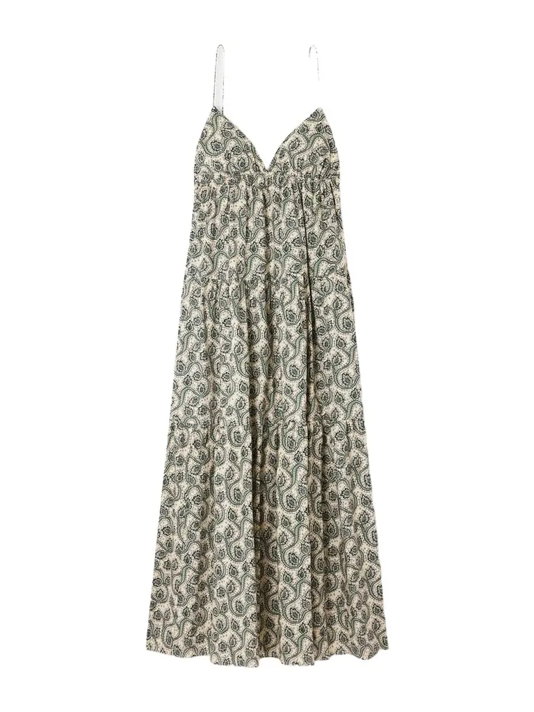 Matteau Printed Organic Cotton-poplin Midi Dress