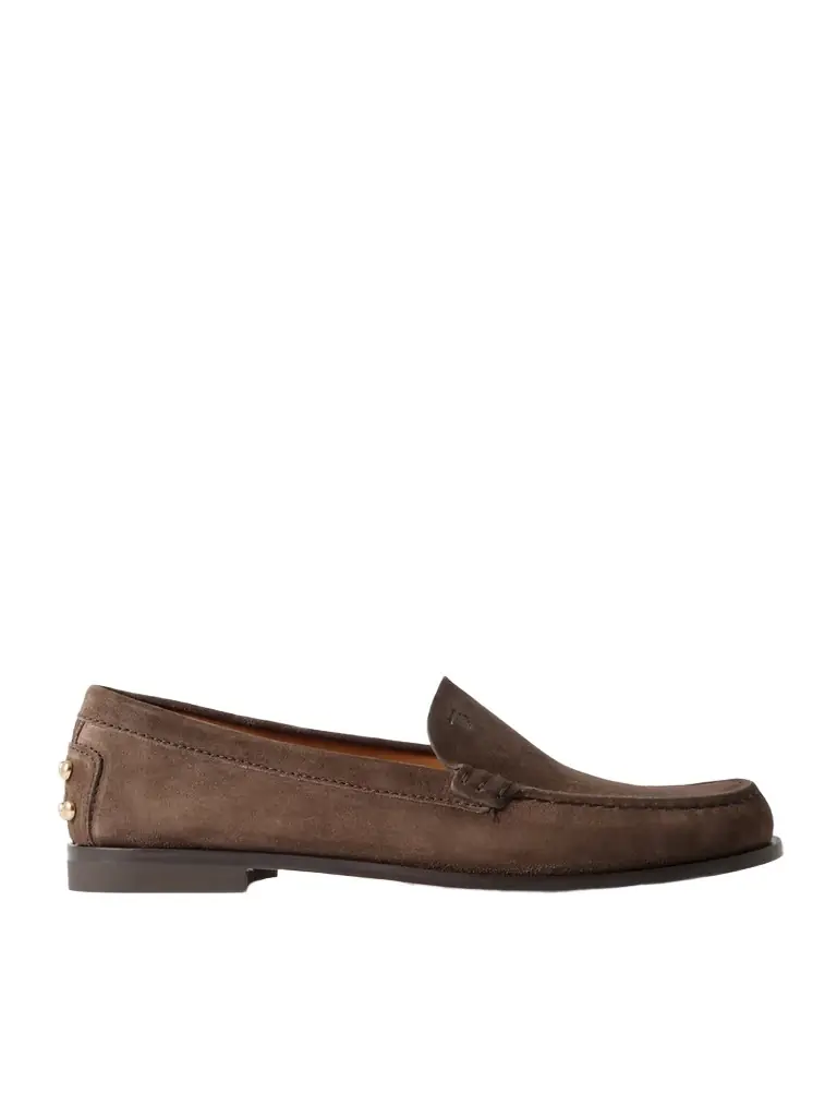 Tod's Studded Suede Loafers