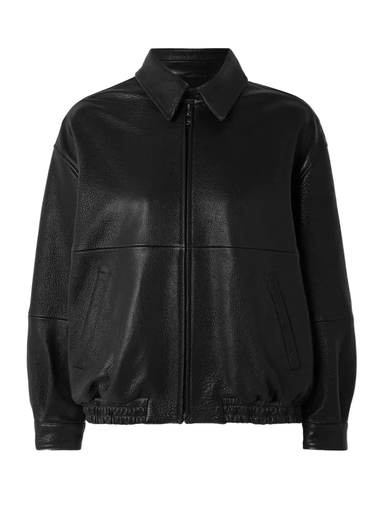 Nour Hammour Doran Paneled Textured-leather Jacket