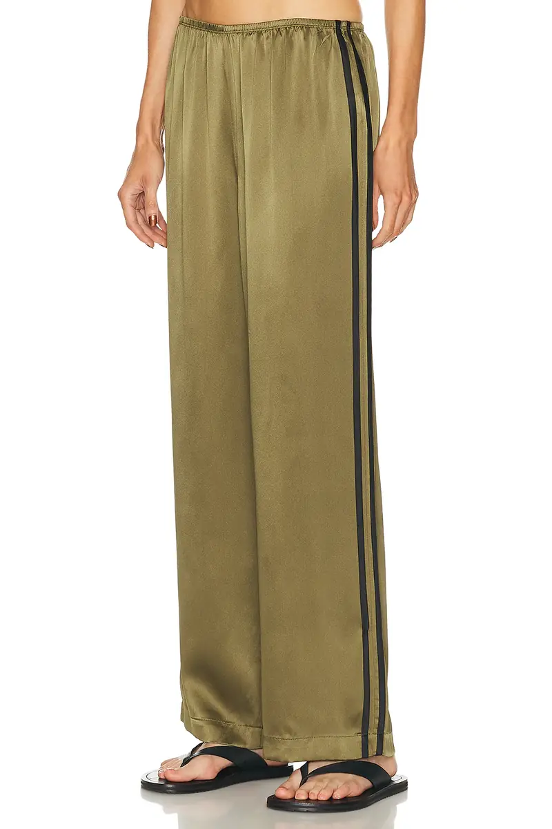 DONNI. The Silk Stripe Simple Pant