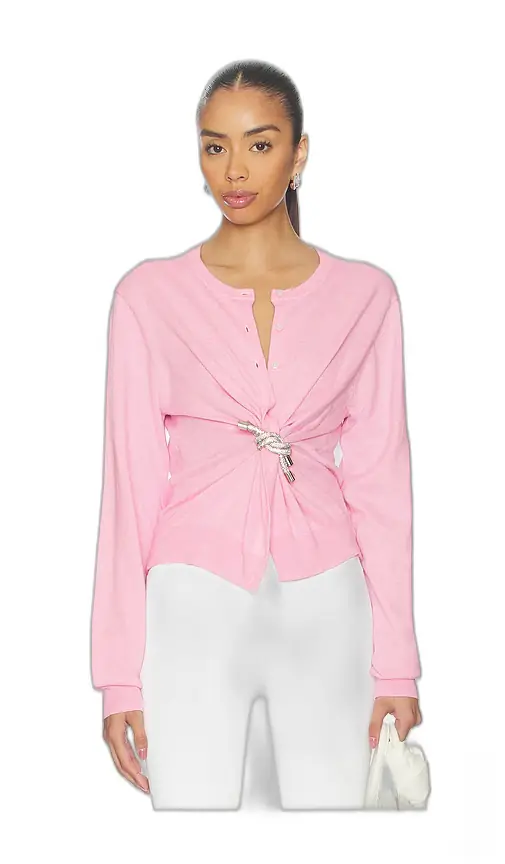 AREA Crystal Knot Sweater