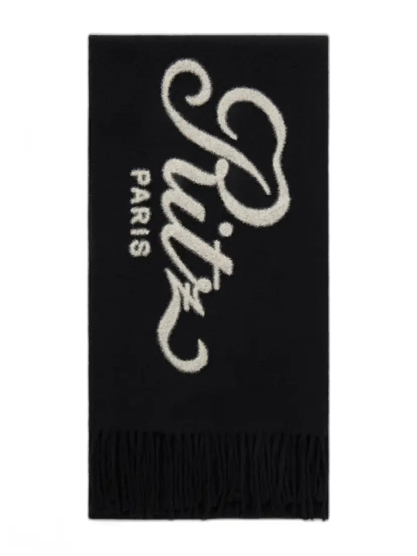 Frame + Ritz Paris Fringed Wool-jacquard Scarf