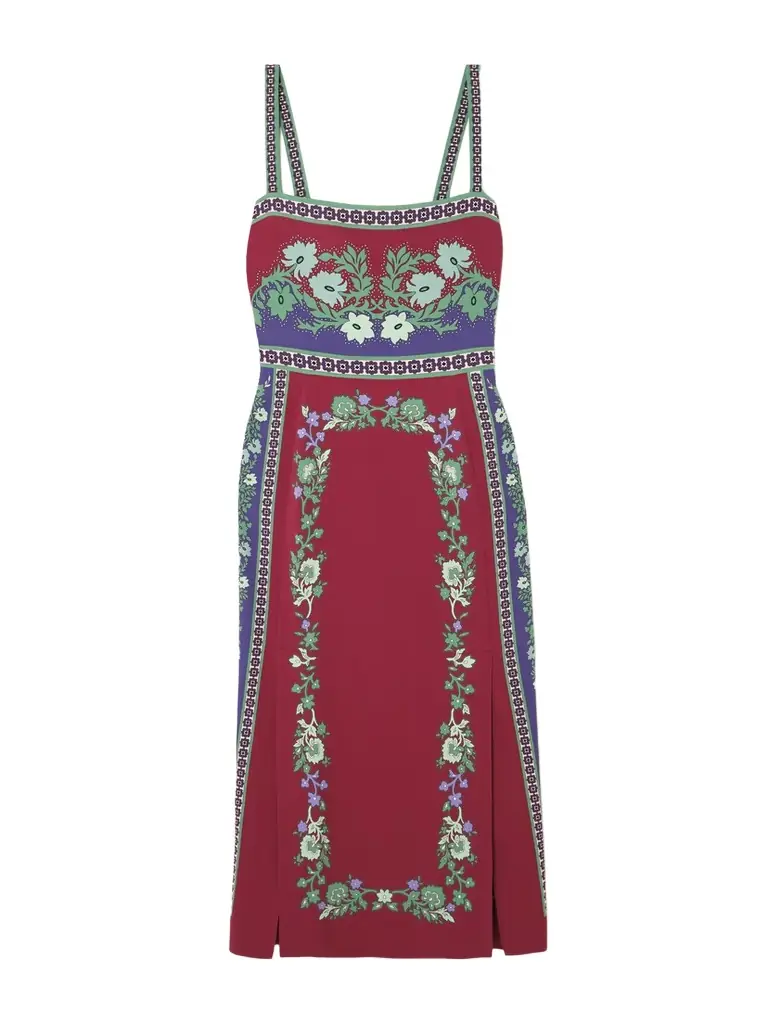 La DoubleJ Buy Me A Martini Floral-print Stretch-crepe Midi Dress