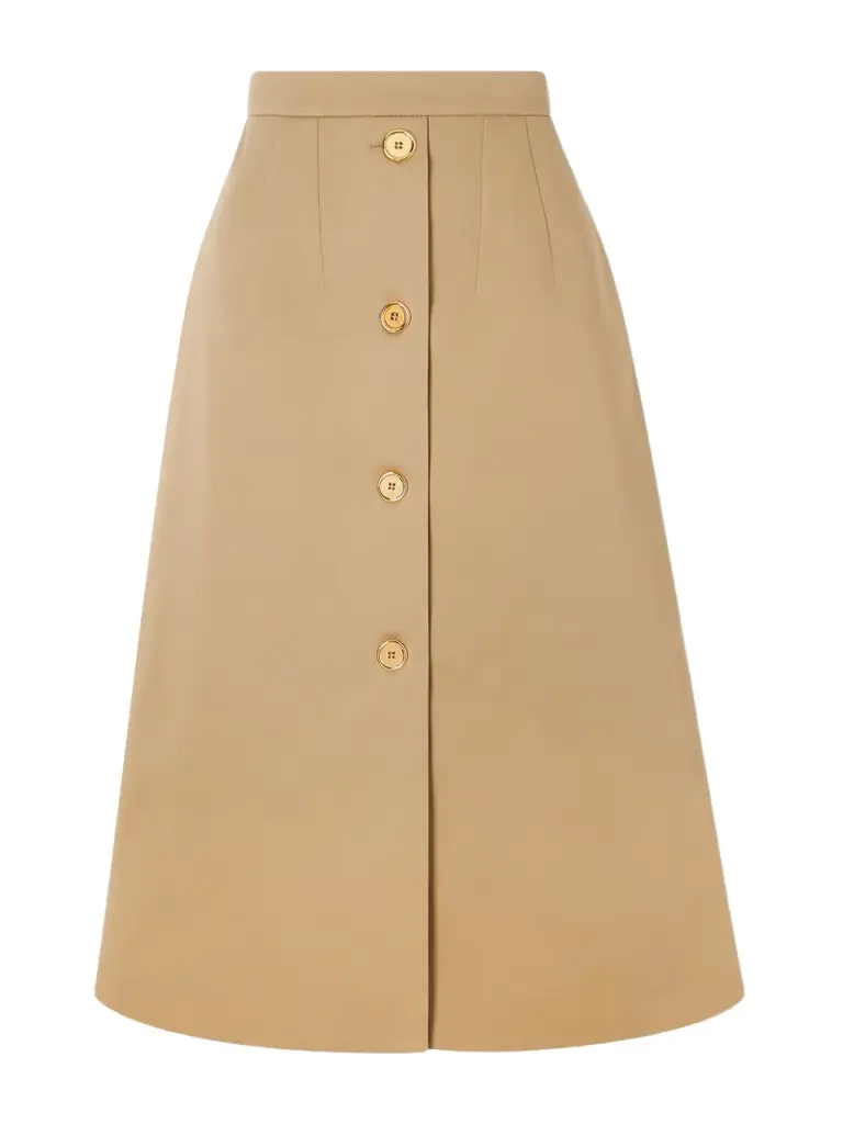 Patou Cotton-twill Midi Skirt