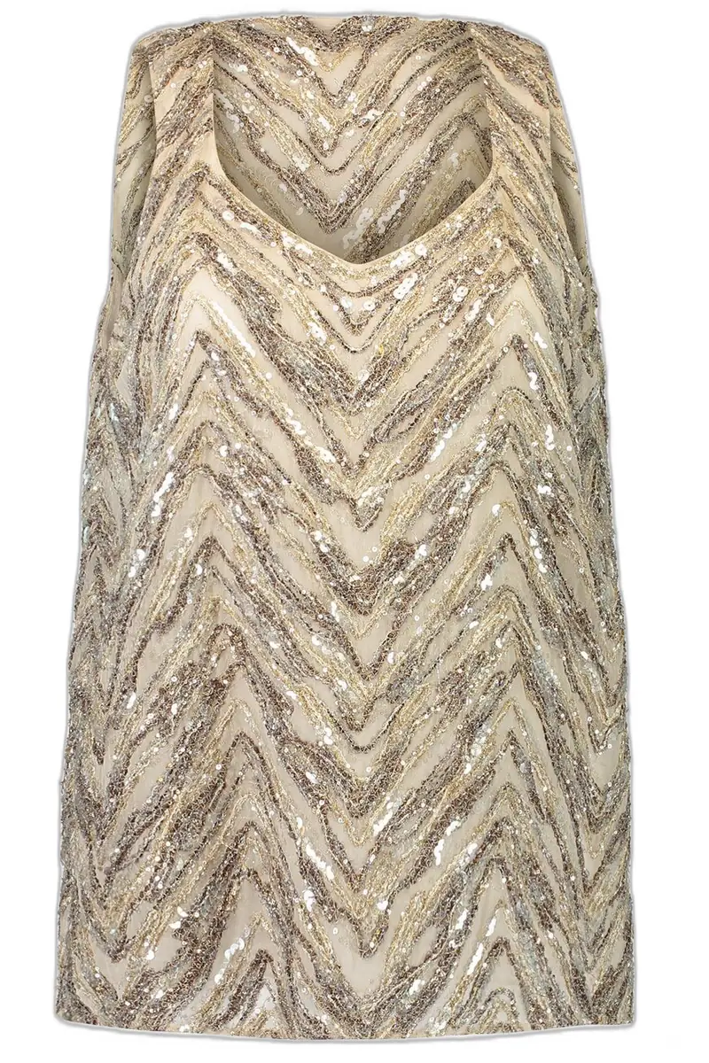 Brunello Cucinelli Chevron Embellished Tank