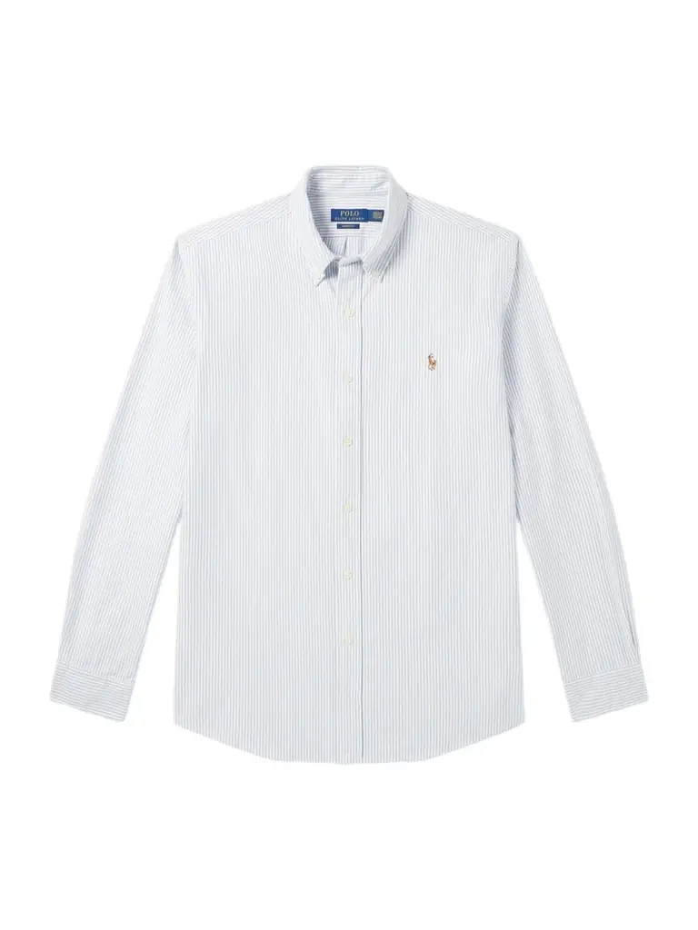 Polo Ralph Lauren Button-Down Collar Logo-Embroidered Striped Cotton Oxford Shirt - Men