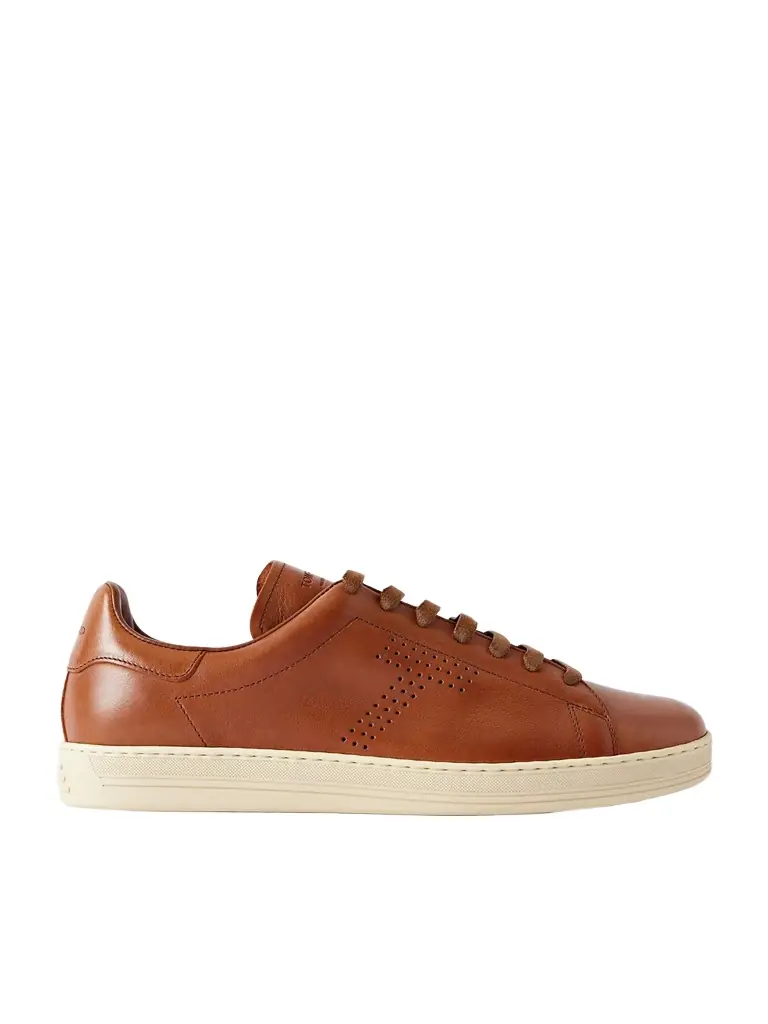 Tom Ford Warwick Perforated Leather Sneakers - Men