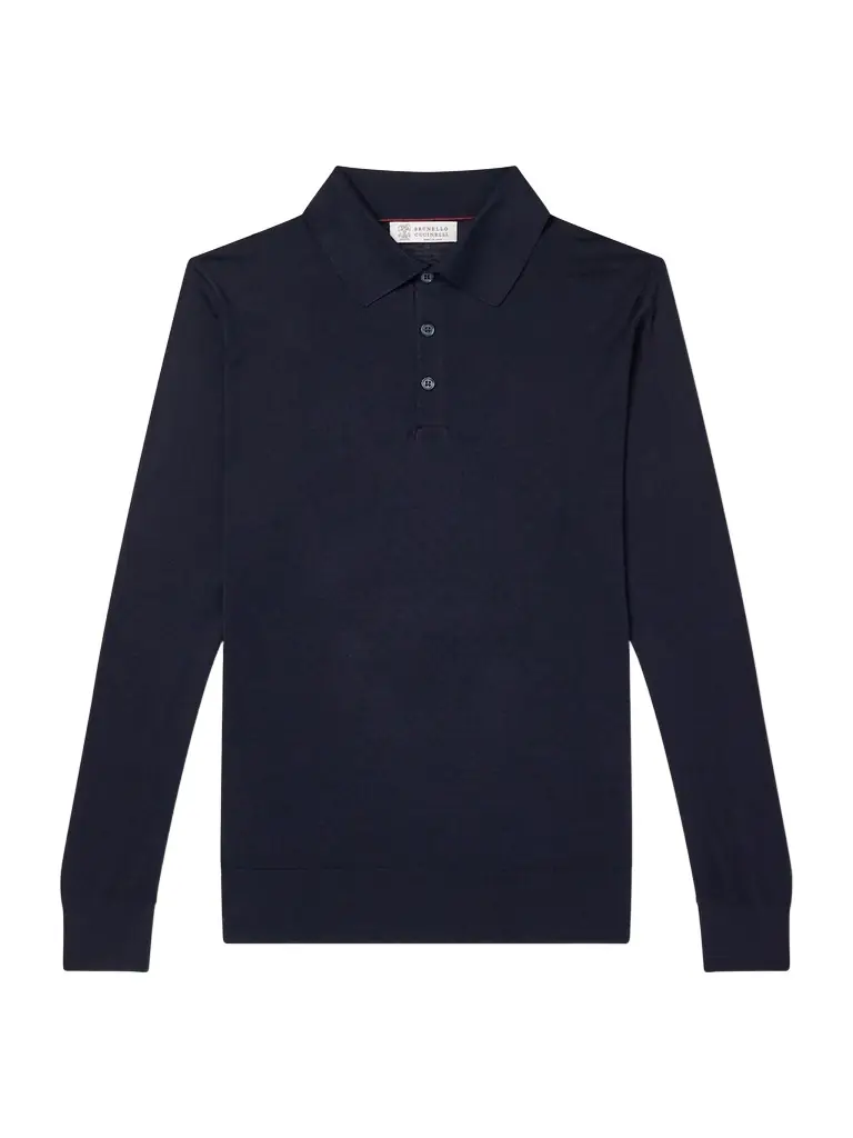 Brunello Cucinelli Silk and Cotton-Blend Polo Shirt - Men