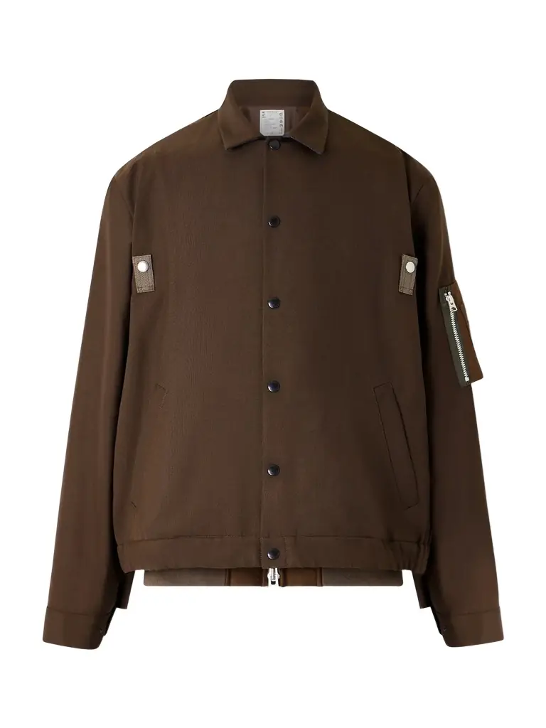 Sacai Layered Woven Blouson Jacket - Men