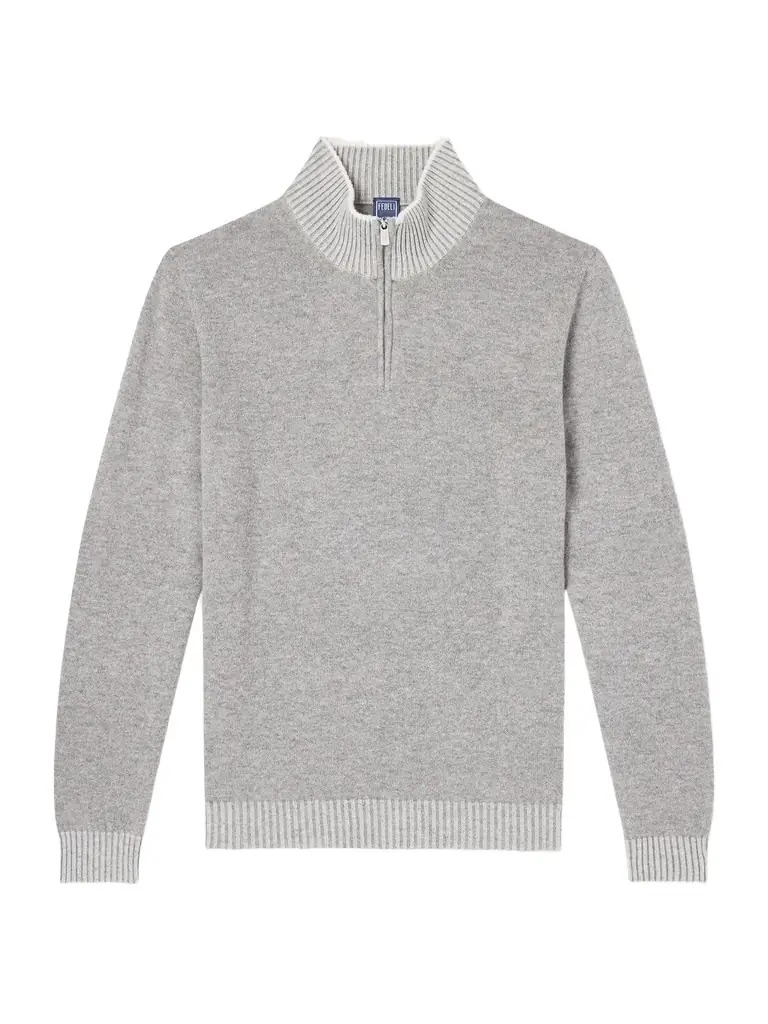 FEDELI Cashmere Half-Zip Sweater - Men