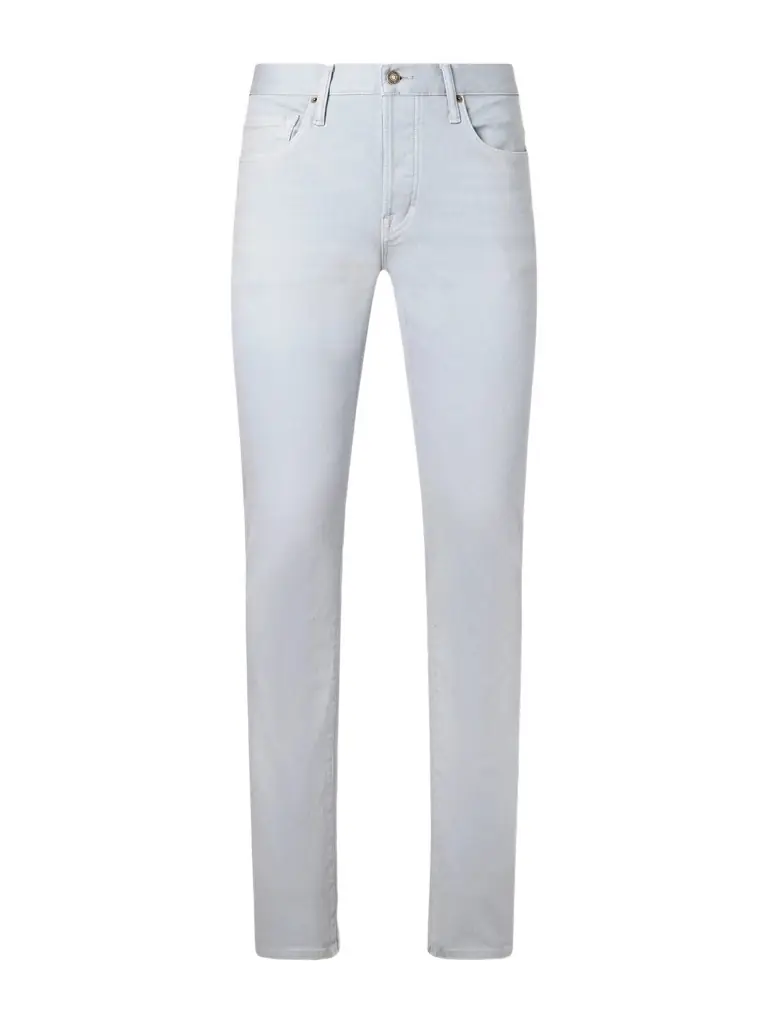 Tom Ford Slim-Fit Straight-Leg Cotton-Blend Trousers - Men