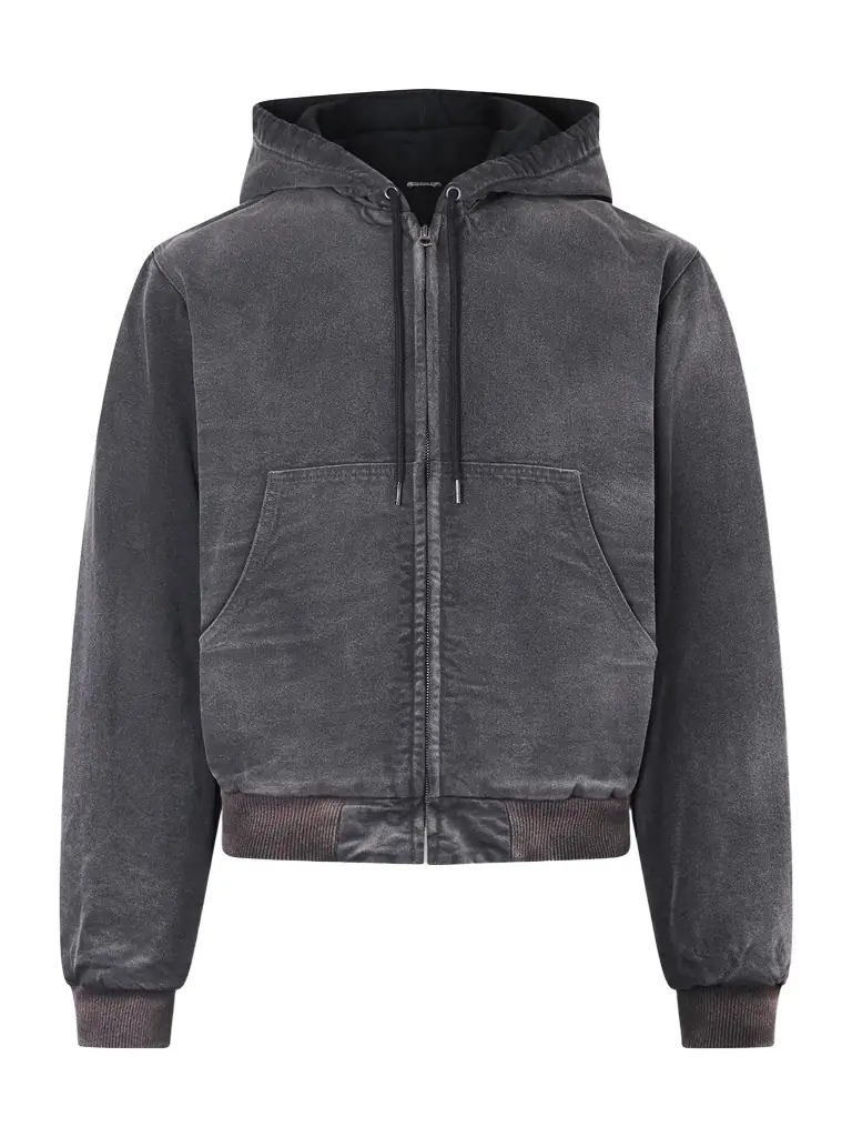 Auralee Garment-Dyed Cotton-Canvas Zip-Up Hooded Jacket - Men