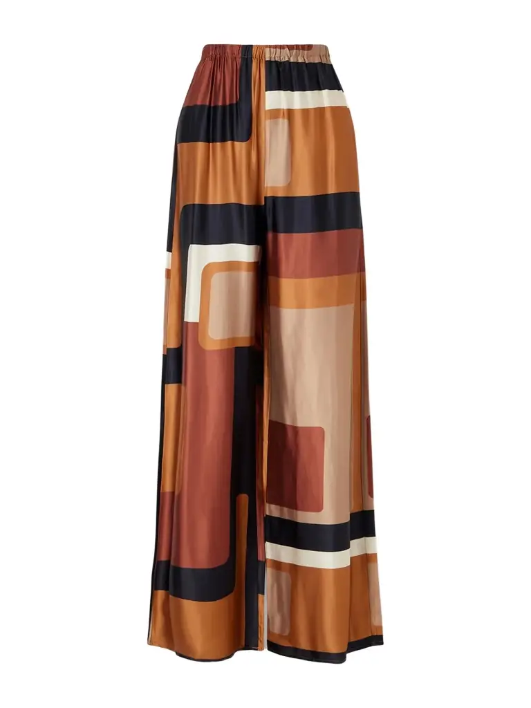Faithfull Jensen Printed Satin Wide-leg Pants