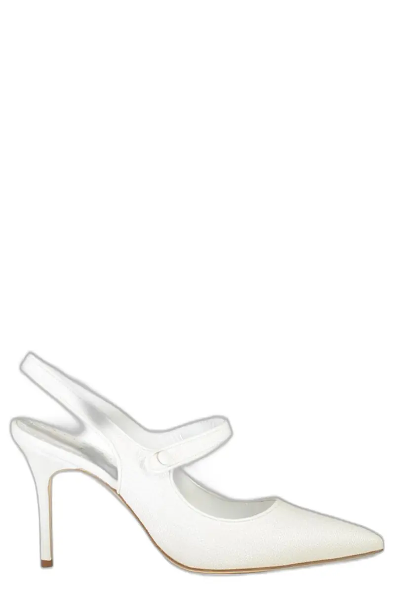 Manolo Blahnik Campari Slingback 90 - White