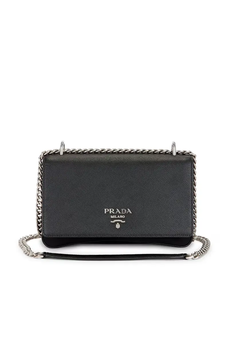 prada Prada Saffiano Flap Crossbody Bag