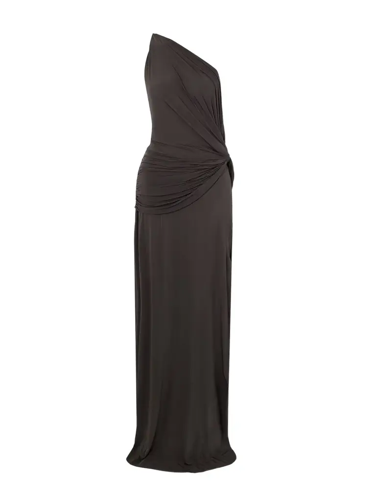 Alex Perry One-shoulder Draped Stretch-jersey Gown