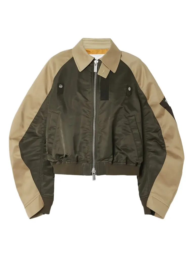 Sacai Oversized Cotton-canvas And Shell Bomber Jacket