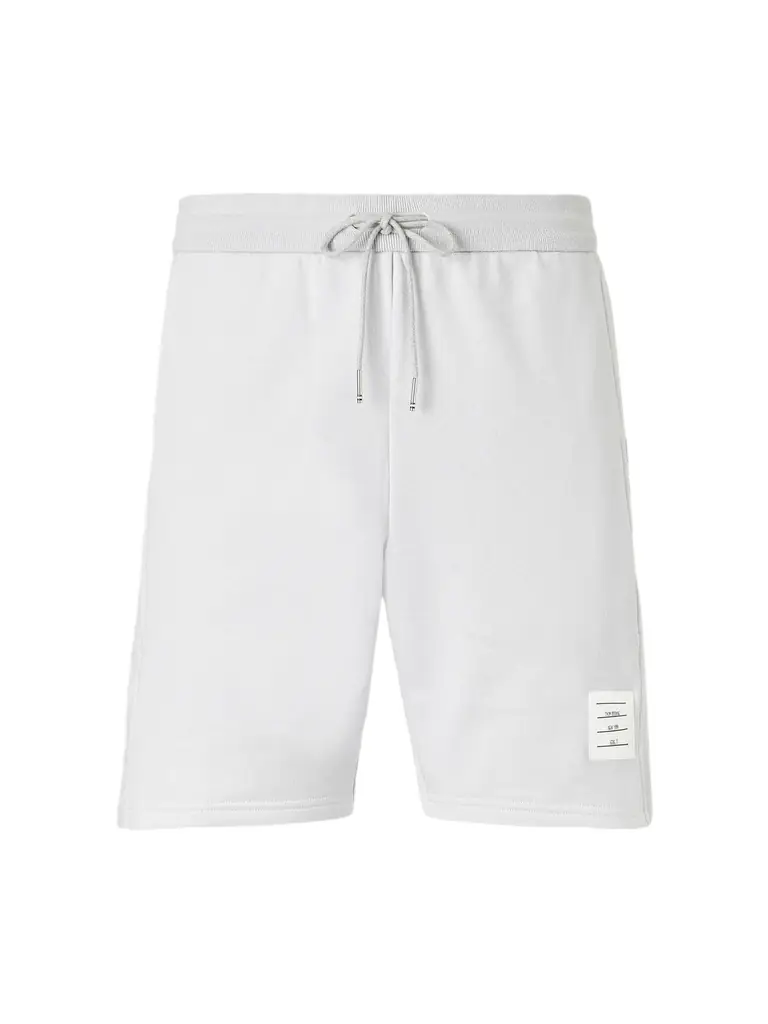 Thom Browne Straight-Leg Logo-Appliquéd Striped Cotton-Jersey Drawstring Shorts - Men