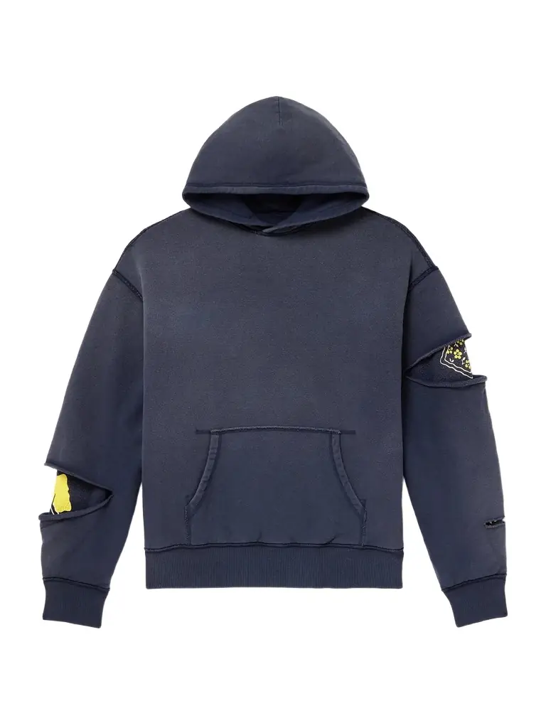 KAPITAL Reversible Distressed Printed Cotton-Jersey Hoodie - Men