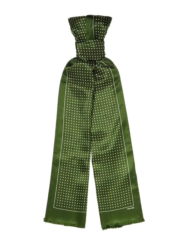 Tom Ford Polka-Dot Silk-Satin Scarf - Men