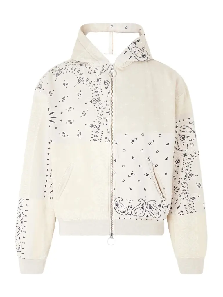 KAPITAL Panelled Bandana-Print Cotton-Jersey and Quilted Shell Hoodie - Men