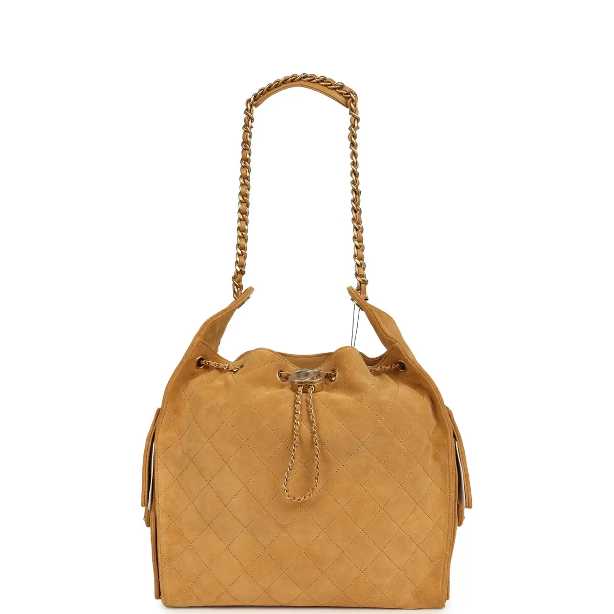 Chanel Chanel Medium 25 Hobo Bag Beige Suede Antique Gold Hardware