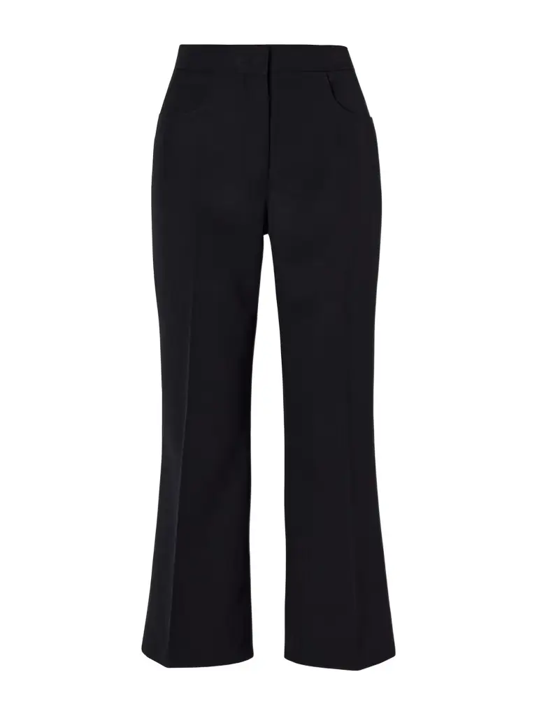 Jil Sander Cropped Wool-twill Flared Pants