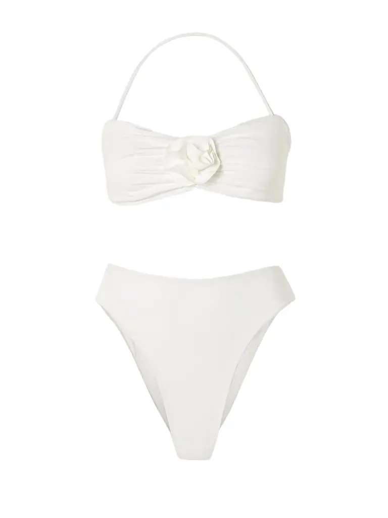 Maygel Coronel Alborozo Appliquéd Halterneck Bikini