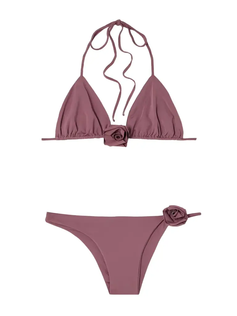 Maygel Coronel Chipi Appliquéd Triangle Bikini