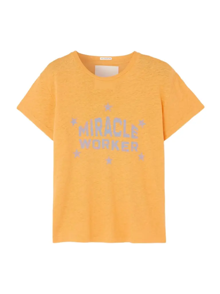 Mother The Sinful Printed Cotton And Linen-blend Jersey T-shirt - Women's Clothing