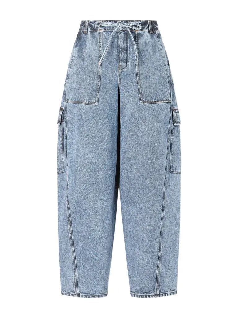 Alaïa Mid-rise Barrel-leg Jeans