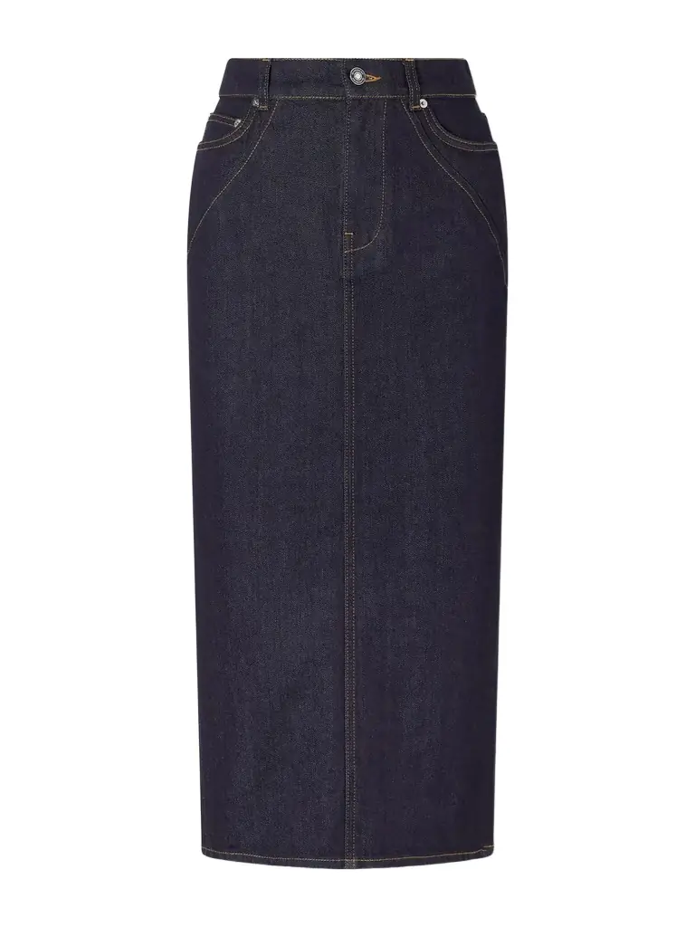 Givenchy Paneled Denim Midi Skirt