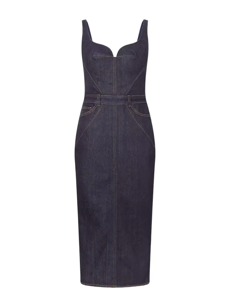Givenchy Paneled Denim Midi Dress