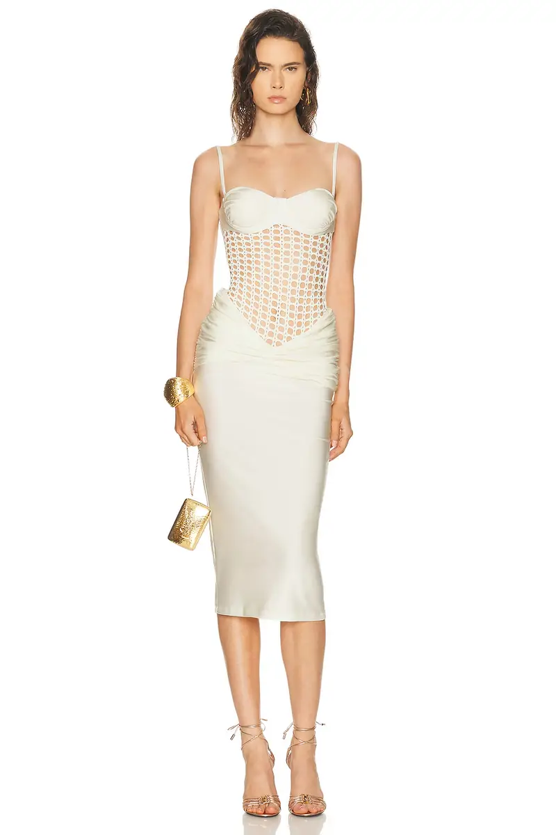 PatBO Selene Mesh Underwire Beach Dress