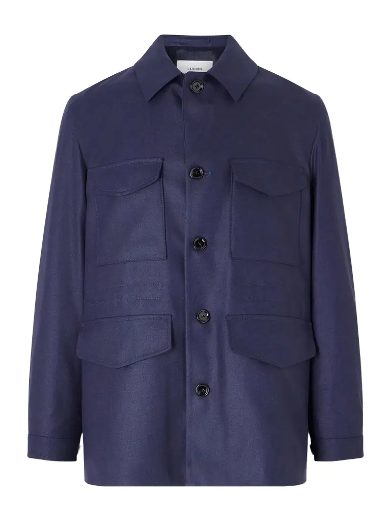 Lardini Cashmere and Modal-Blend Twill Field Jacket - Men