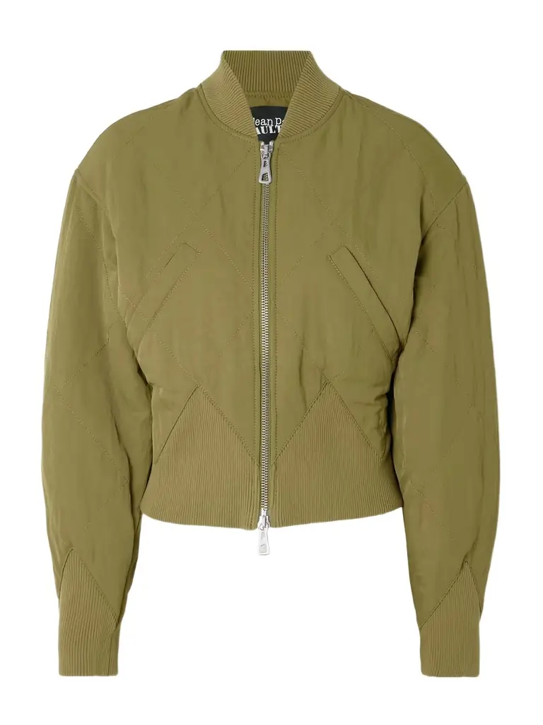 Jean Paul Gaultier Paneled Quilted Recycled-shell Bomber Jacket