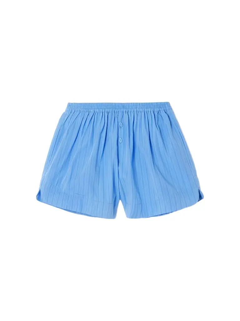 Faithfull Lonia Pinstriped Organic Cotton-poplin Shorts