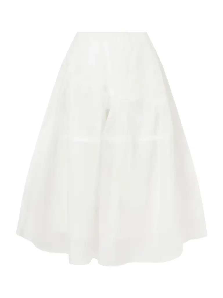 Simone Rocha Layered Pleated Silk-organza Midi Skirt