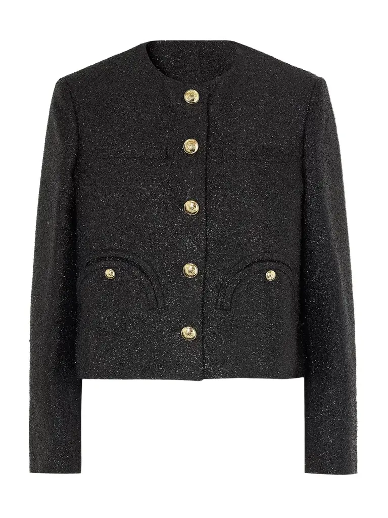Blazé Milano Shamo Embellished Metallic Woven Jacket